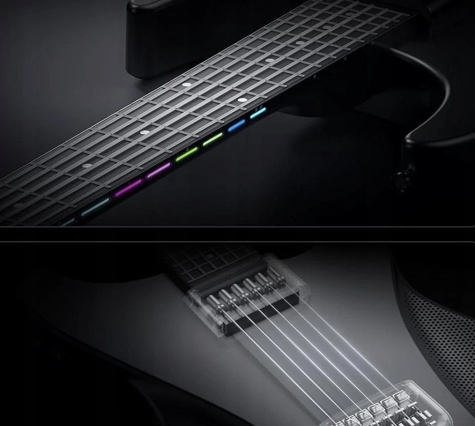 Aptel skaitmeninė daugiafunkcinė MIDI LED Aeroband elektrinė gitara / Nederinta / Ag01 / Juodas