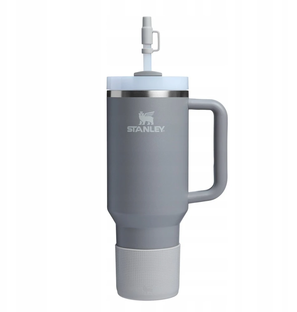 Stanley Protective cover and straw caps 2 pcs. set for thermal mugs 1.18L The Quencher Boot + Straw Topper light pilka