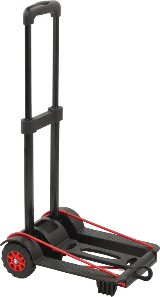 Aptel Easy sulankstomas transportavimo vežimėlis, kurio keliamoji galia iki 50kg Mick 34x24.5x93.5cm juodas (0610195800)