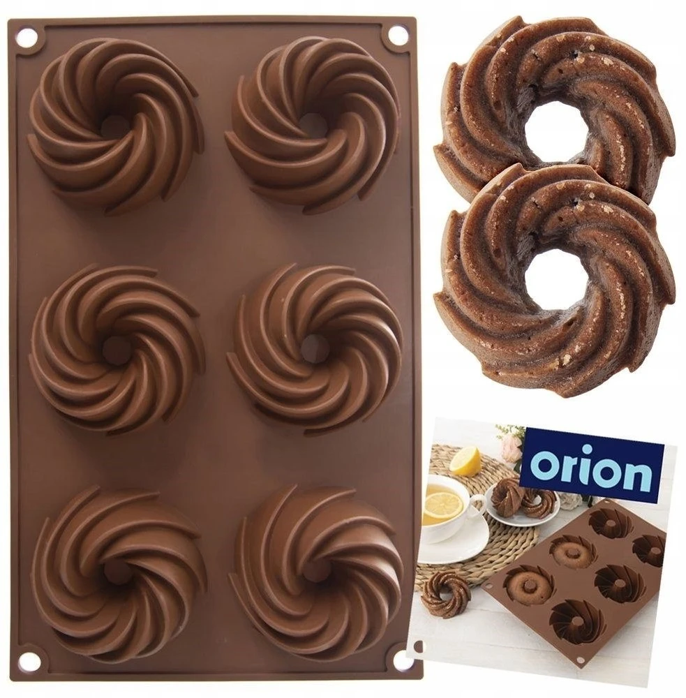 Aptel Silikoninė keksiukų forma 28×17×3 cm ruda