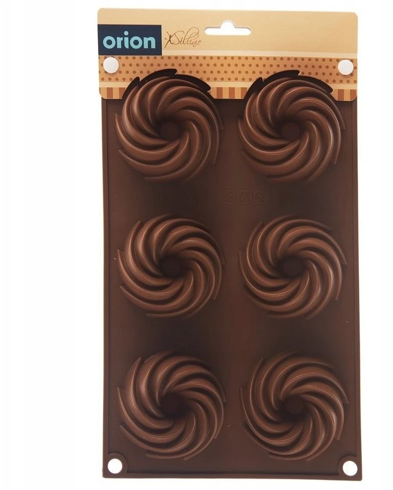 Aptel Silikoninė keksiukų forma 28×17×3 cm ruda