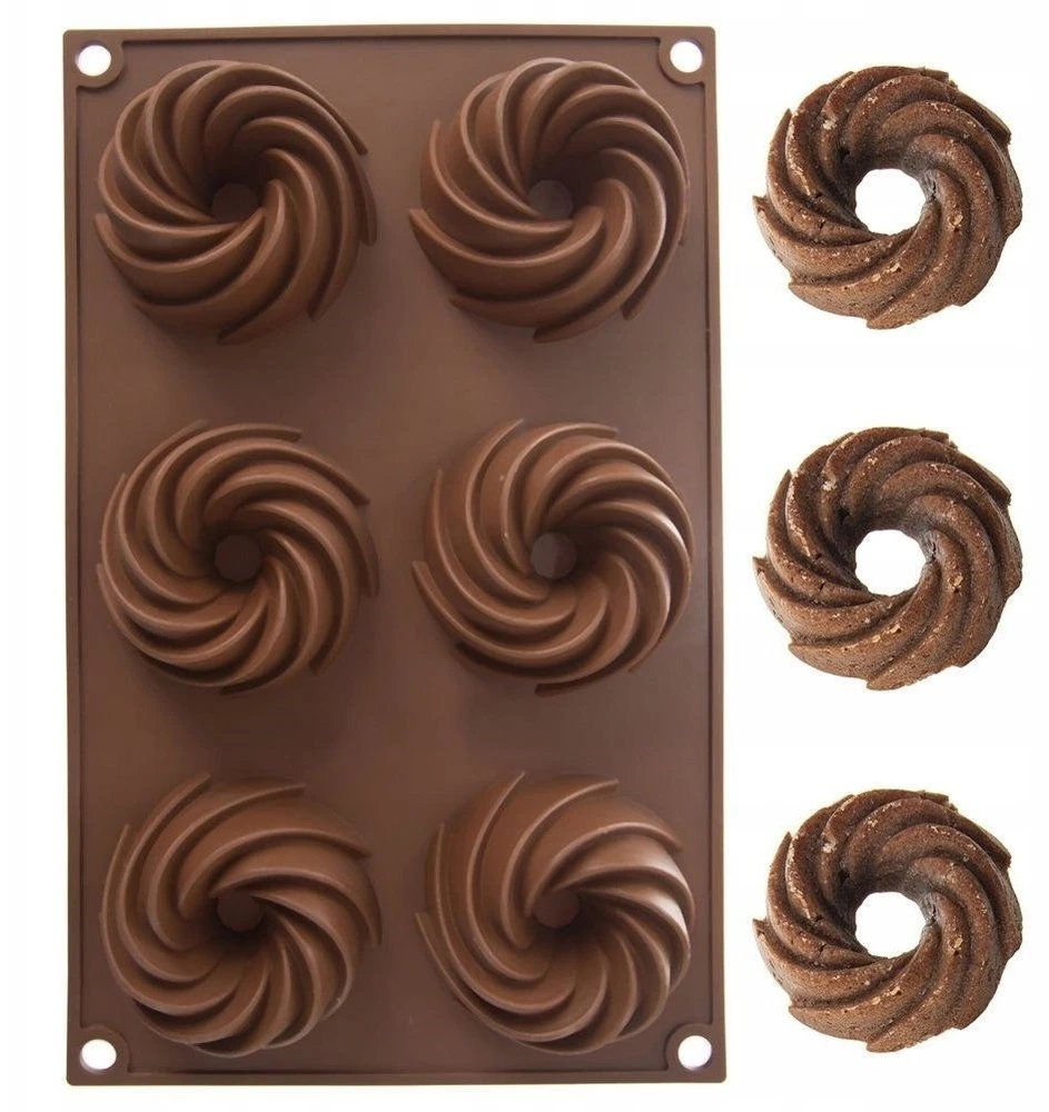 Aptel Silikoninė keksiukų forma 28×17×3 cm ruda