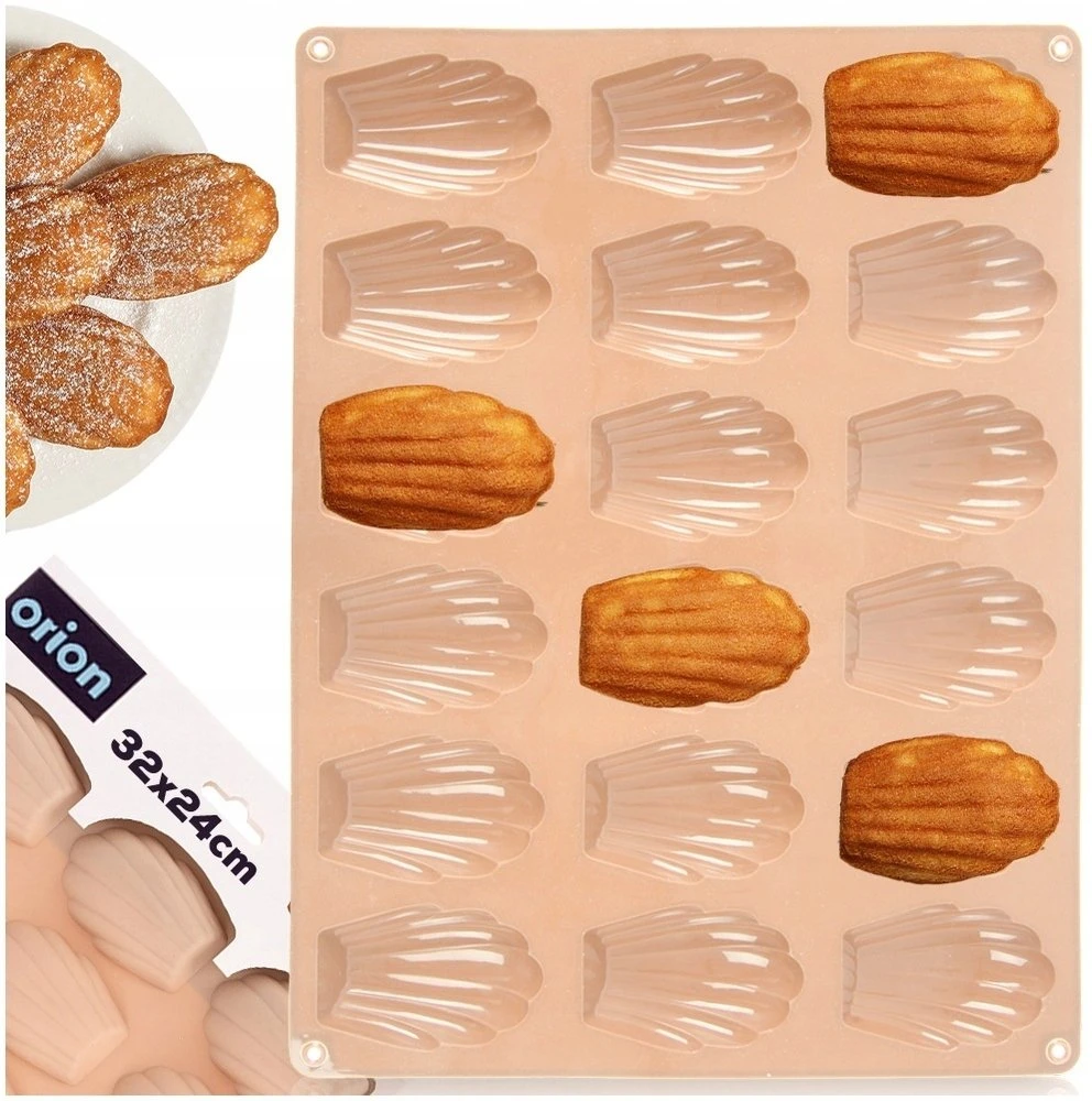 Aptel Orion Silikoninė formelė pyragėliams 32x24,5 cm bežinė