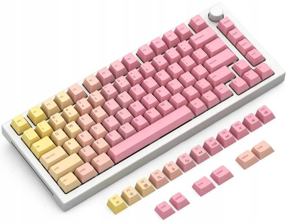 Klaviatūra Glorious GPBT Keycaps – Rožinė Grapefruit – Forge