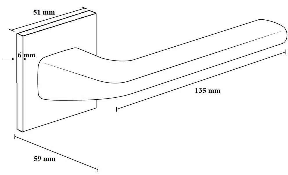 Metal_Bud Durų rankena, vidaus K FIT Brushed Nickel, Mat nikelio