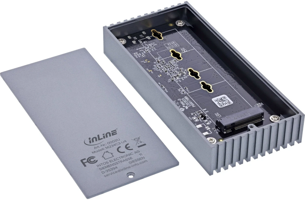 „Aptel InLine SSD“ korpusas USB4 M.2 – NVMe į USB-C – 40 Gb/s – aliuminis – suderinamas su „Thunderbolt 3/4“ – palaiko 8 TB