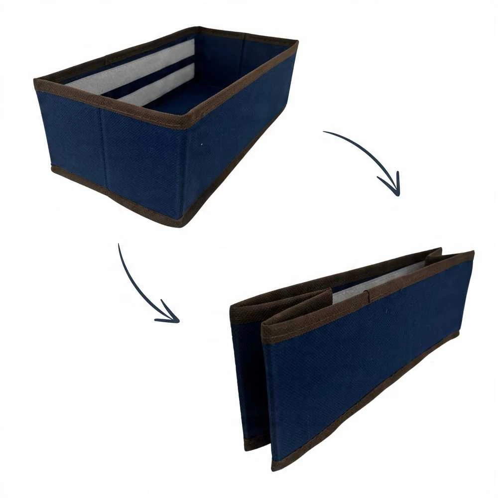 ORDINETT Dėžutė su sekcijomis M 30,5x15,5x10cm Mėlyna