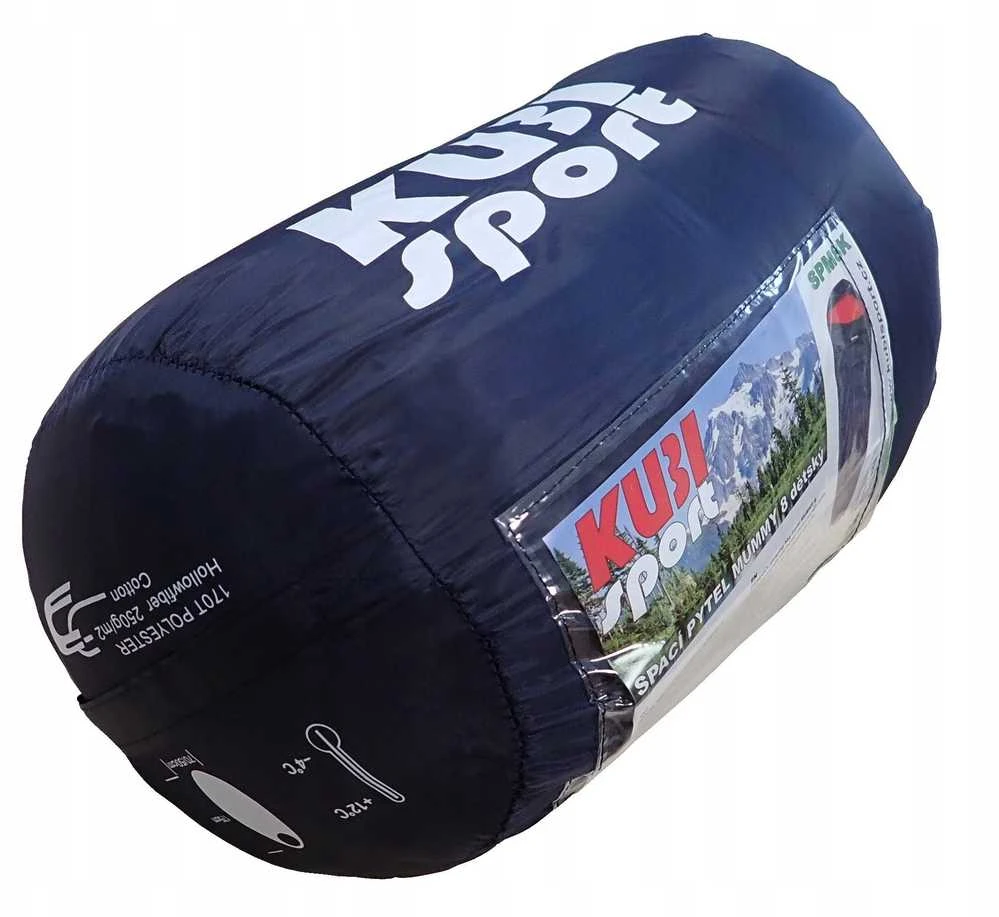 Aptel Turistinis miegmaišis vaikiškas šiltas lengvas KUBISPORT 175x70/55 cm