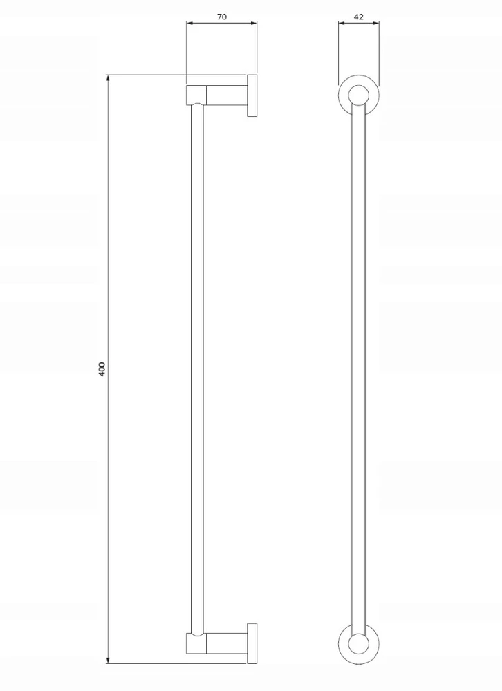 Aptel MODERN PROJECT rankšluosčių džiovyklė 40 cm varinis šepetys