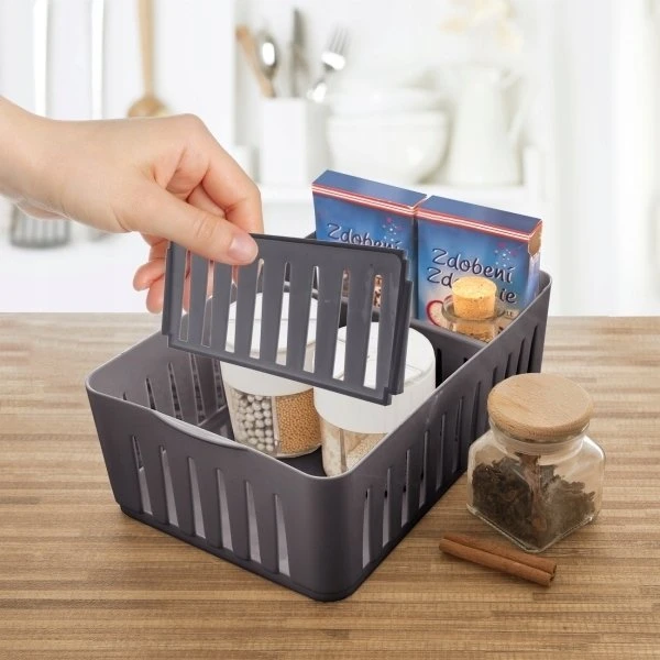 Aptel Orion Prieskonių dėžutė organizatorius 24,5x16x8 cm pilka