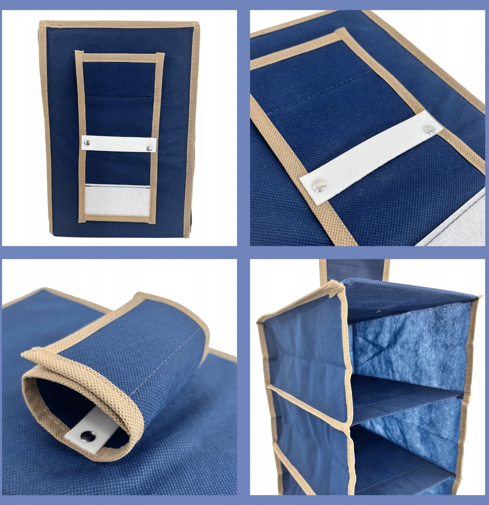 Aptel Organizer wiszący su 10 półkami 20x29x120cm Mėlyna (1234013)