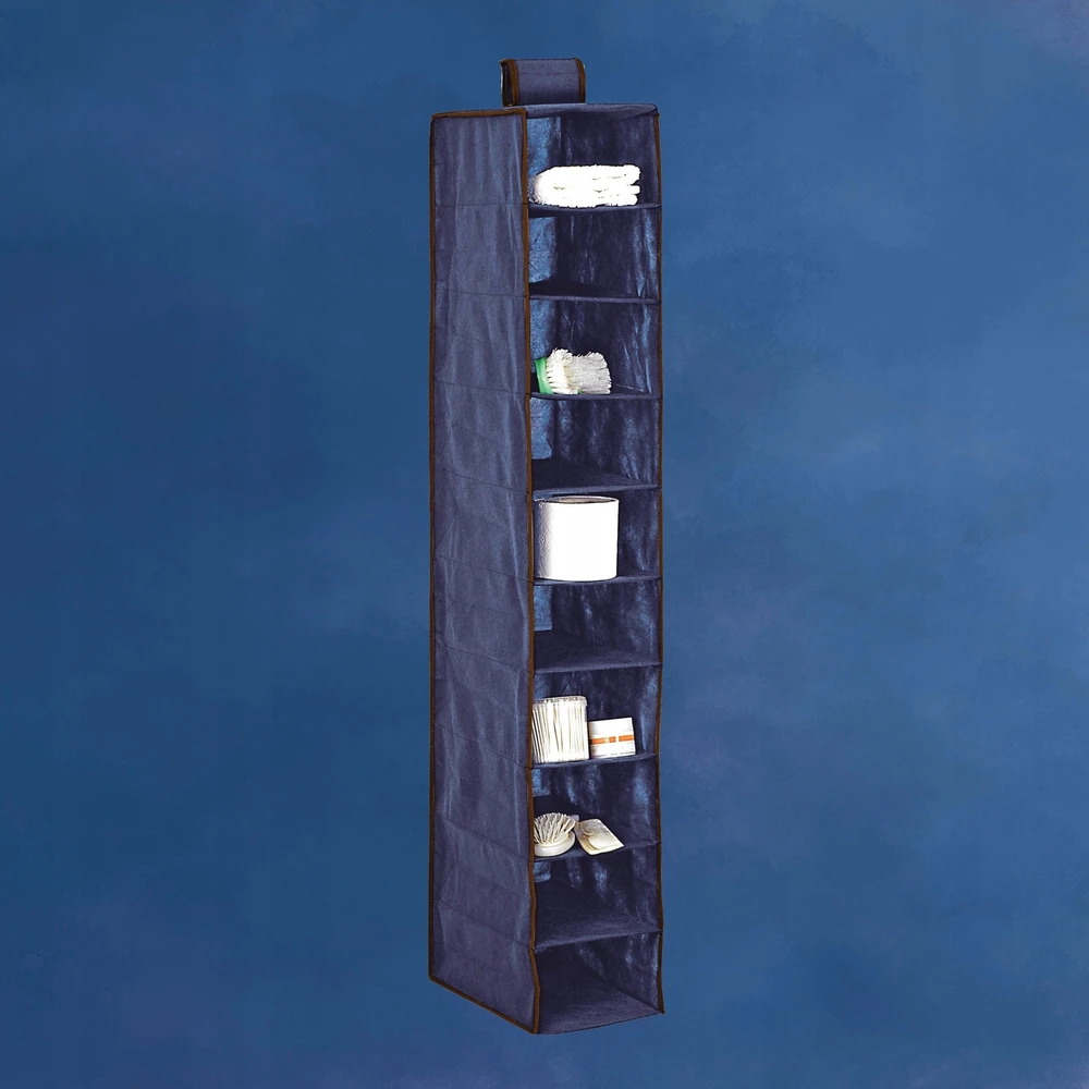 Aptel Organizer wiszący su 10 półkami 20x29x120cm Mėlyna (1234013)