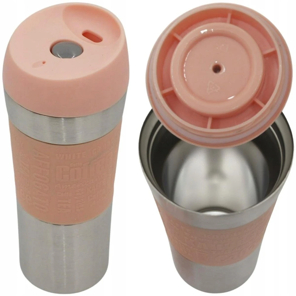 Excellent Houseware termopuodelis puikus virtuvės 350 ml rožinis