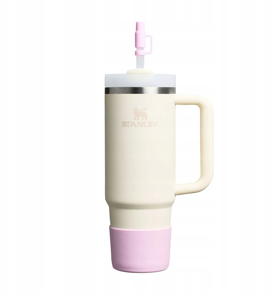 Stanley Apsauginis dangtelis ir šiaudelių antgaliai, 2 vnt. rinkinys termini ams 0,89 l/0,59 l The Quencher Boot + Straw Topper rožinės spalvos