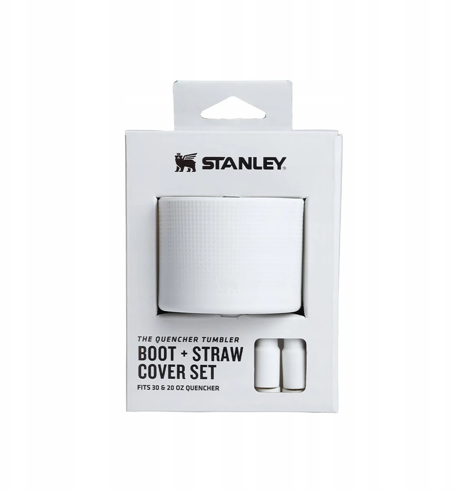 Stanley Protective cover and straw caps 2 pcs. set for thermal mugs 0.89L/0.59L The Quencher Boot + Straw Topper light baltas
