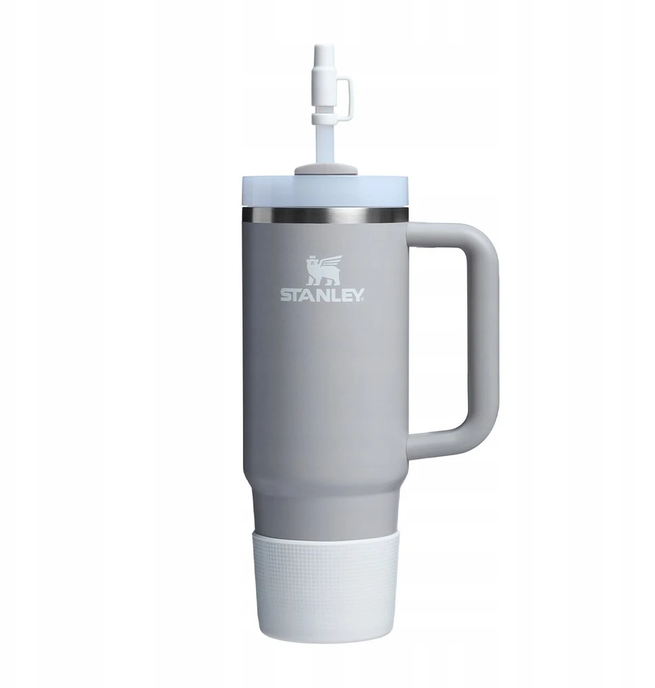 Stanley Protective cover and straw caps 2 pcs. set for thermal mugs 0.89L/0.59L The Quencher Boot + Straw Topper light baltas
