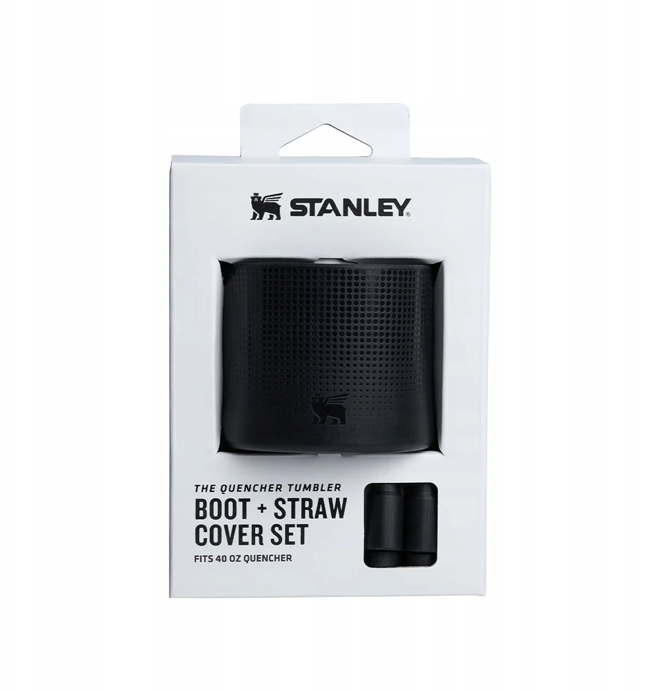Stanley Protective cover and straw caps 2 pcs. set for thermal mugs 1.18L The Quencher Boot + Straw Topper juodas