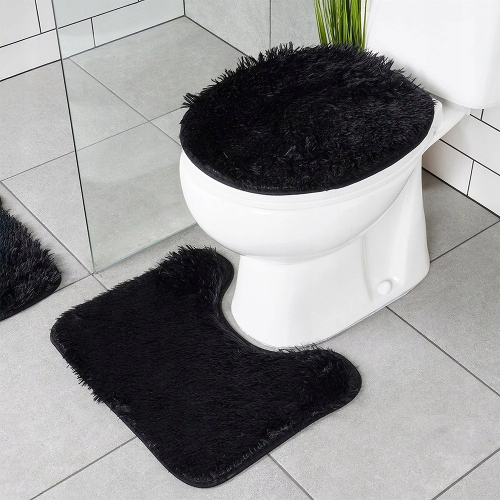 Aptel Voniai skirtų kilimėlių rinkinys Vilde, 3 dalių, juodas