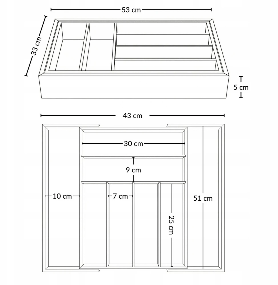 Aptel Ištraukiamas stalo įrankių organizatorius VARIO, 53 x 33-43 cm, bambukas