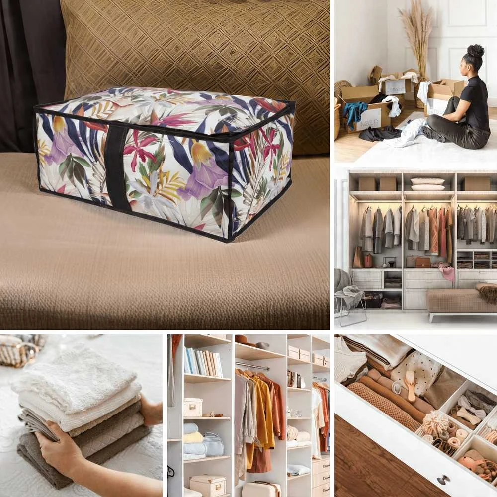 ORDINETT Segu bag 40x60x25cm Floral Beauty