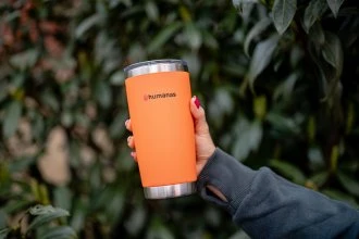 Termosas - Humanas Fluo 600 ml Nerūdijančio Plieno Neperšlampamas Oranžinis