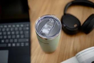 Termo puodelis - Humanas Fluo 600 ml Nerūdijančio Plieno, Dviguba Sienelė, Nepraleidžiantis - Žalias