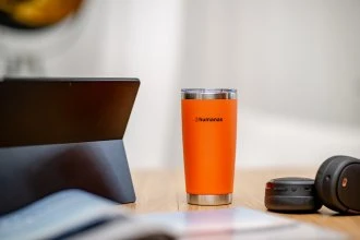 Termosas - Humanas Fluo 600 ml Nerūdijančio Plieno Neperšlampamas Oranžinis