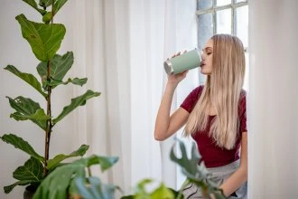 Termo puodelis - Humanas Fluo 600 ml Nerūdijančio Plieno, Dviguba Sienelė, Nepraleidžiantis - Žalias