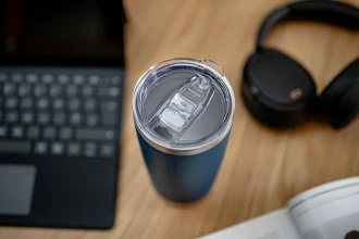 Terminis Puodelis - Humanas Fluo 600 ml Nerūdijančio Plieno, Nepralaidus, Mėlynas