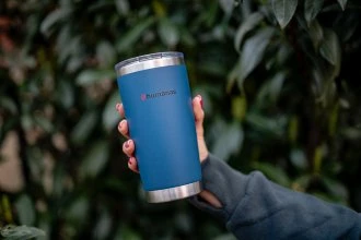 Terminis Puodelis - Humanas Fluo 600 ml Nerūdijančio Plieno, Nepralaidus, Mėlynas