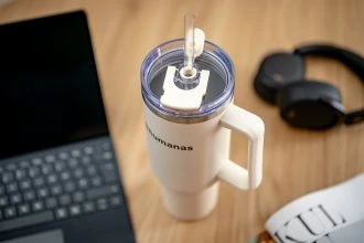 Termosas - Humanas Viva 1200 ml Nerūdijančio Plieno Dvigubo Sienelės Smėlinis