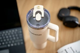 Termosas - Humanas Viva 1200 ml Nerūdijančio Plieno Dvigubo Sienelės Smėlinis