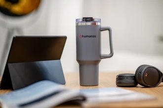 Termosas - Humanas Viva 1200 ml, SUS 304 Nerūdijančio Plieno, Neperšlampamas, Pilkas
