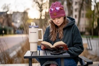 Termosas - Humanas Viva 1200 ml Nerūdijančio Plieno Dvigubo Sienelės Smėlinis