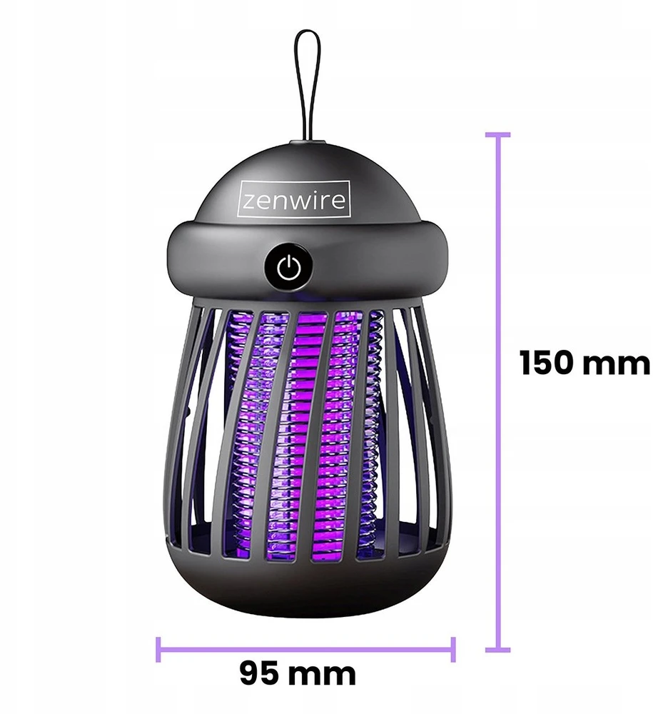 Aptel UV vabzdžių naikinimo lempa nuo uodų, musių, vabzdžių, drugių – akumuliatorinė, lauko, USB (5904507522278)