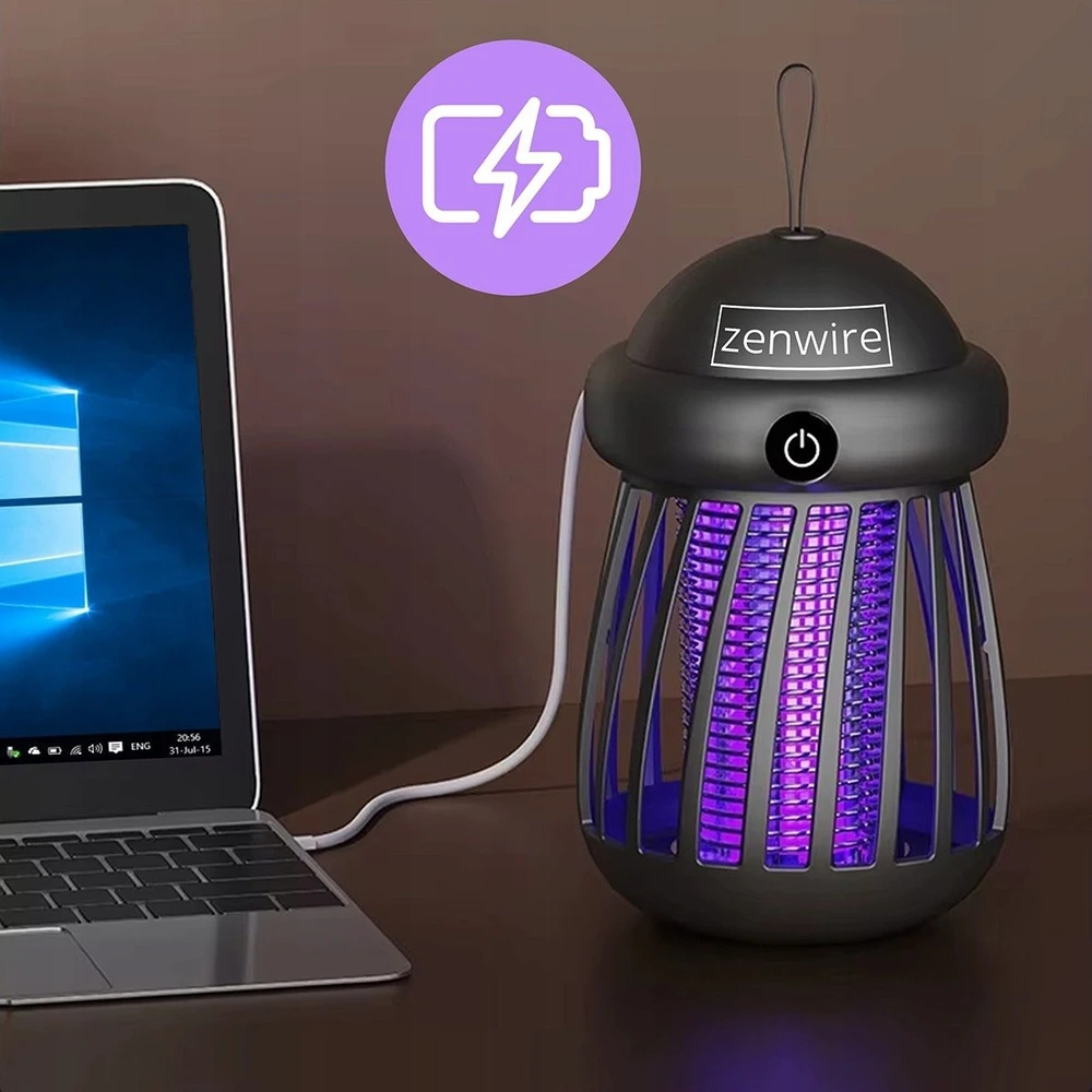 Aptel UV vabzdžių naikinimo lempa nuo uodų, musių, vabzdžių, drugių – akumuliatorinė, lauko, USB (5904507522278)