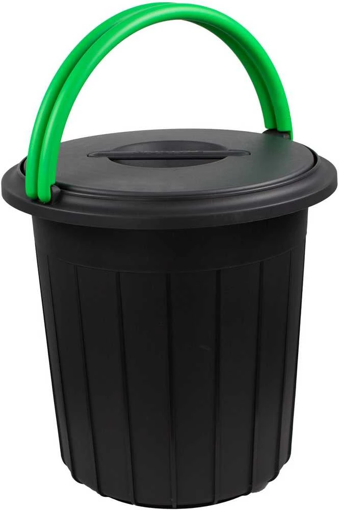 Style Waste bin Eco solution 25L 37,5x37,5x39cm dark pilkas/žalias