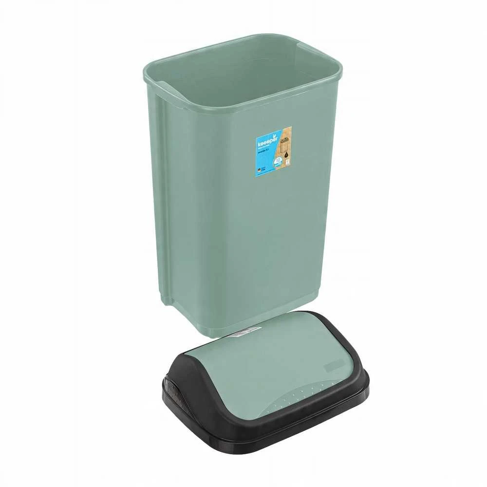 Keeeper atliekų kibiras su pasukamu dangčiu 25L Swantje 33,5x25,5x53,5cm žalias