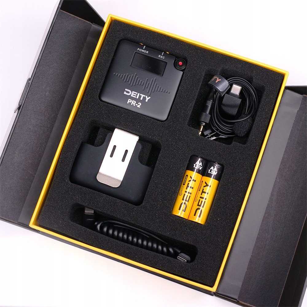 Diktofonas Aputure Deity PR-2 stereo kišeninis įrašymo įrenginys su Lavalier mikrofonu