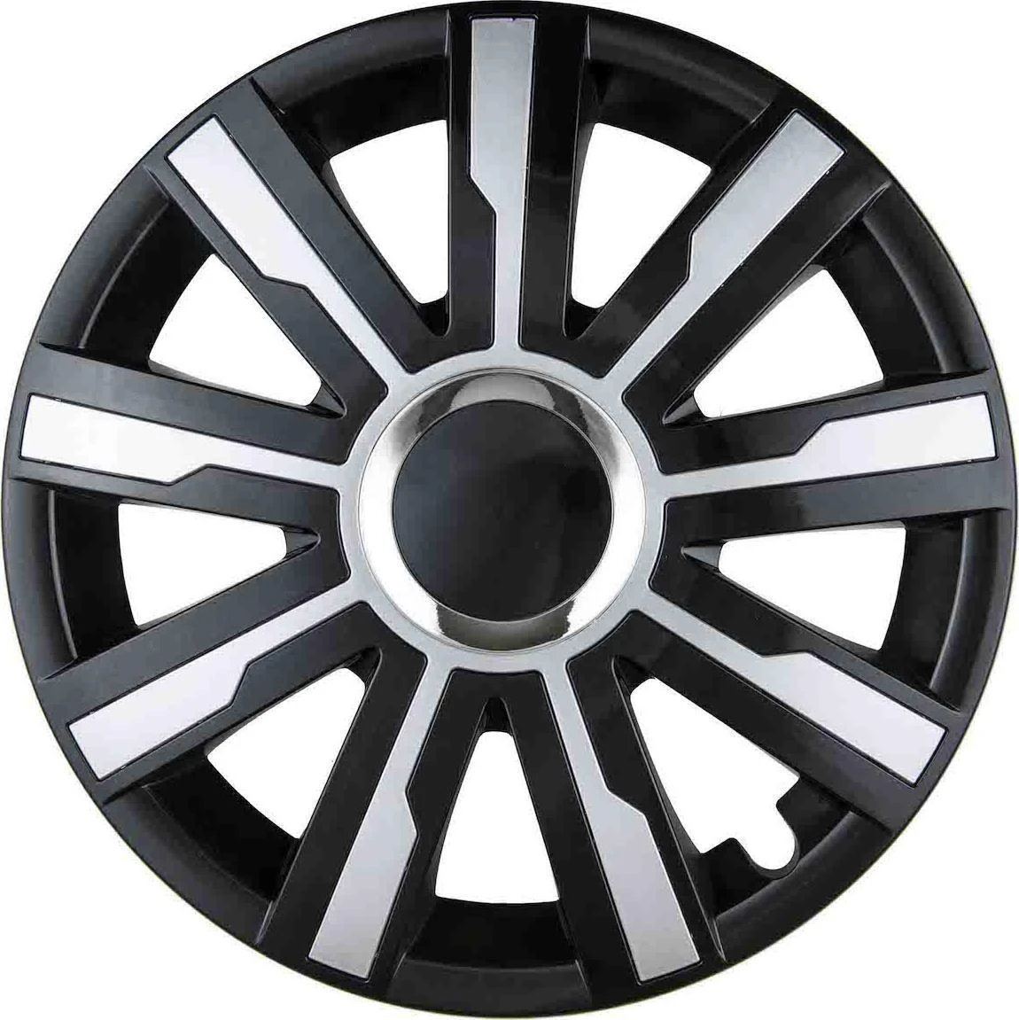 Leoplast Ratų gaubtas 1 vnt. Mirage, juodas ir sidabrinis 14"