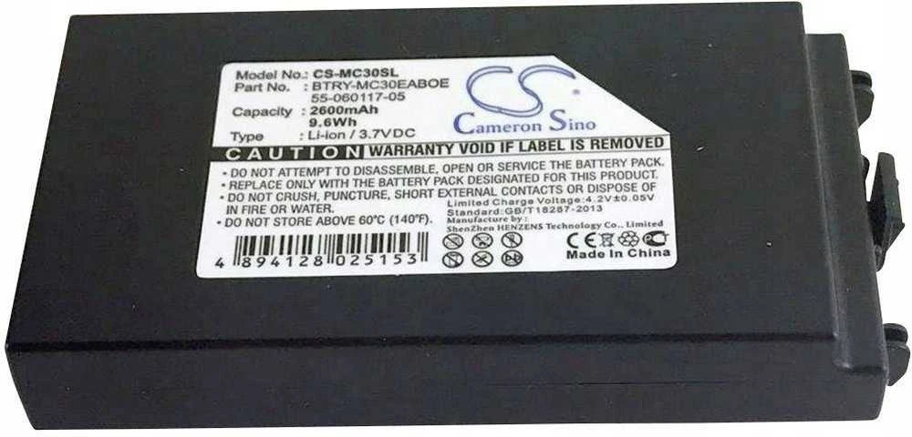 AQ „Cameron Sino Technology“ skaitytuvo baterijos simbolis 55-002148-01, 55-0211152-02, 55-060117-05 3,7 V 2600 mAh MC30, MC3000, MC3070, MC3090, MC30X0