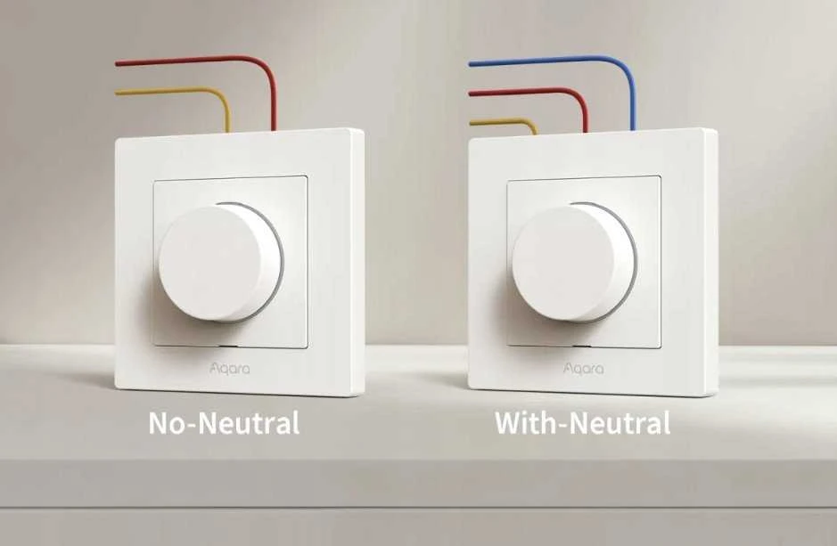 Aqara H2 Dimmer Switch išmanusis Zigbee ir Thread 1 kanalo Šviesos reguliatorius baltas