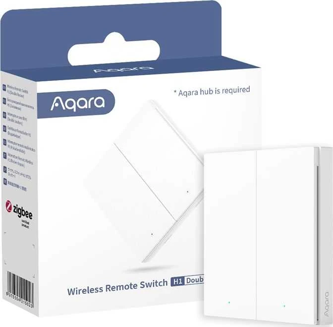 Aqara Wirless nuotolinio valdymo jungiklis H1 (dvigubas rokeris) WRS-R02 Baltas