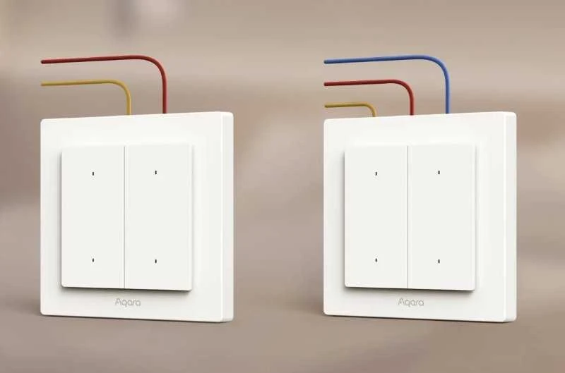 Aqara H2 Išmanus 2 mygtukų 1 kanalo zigbee, Thread jungiklis (WS-K07D)