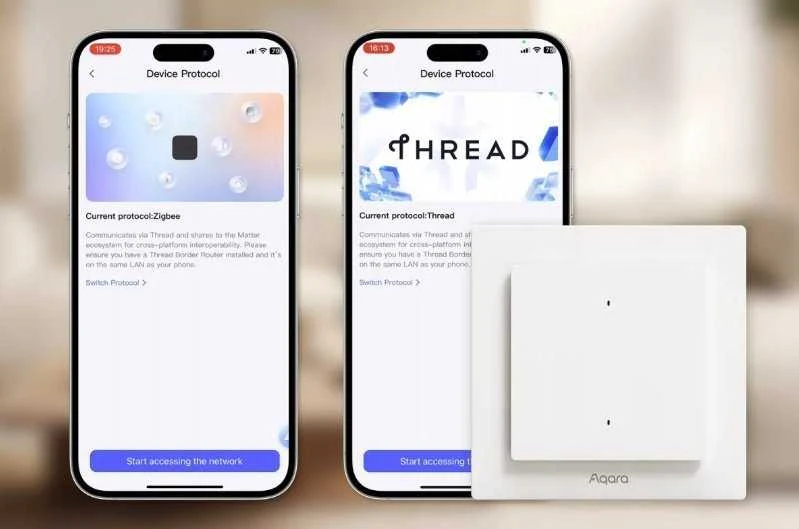 Aqara H2 Išmanus 2 mygtukų 1 kanalo zigbee, Thread jungiklis (WS-K07D)