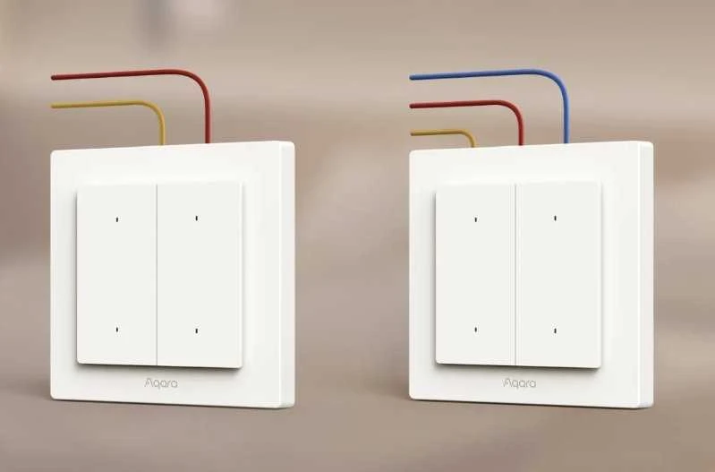 Aqara H2 Išmanus 4 mygtukų 2 kanalų zigbee, Thread jungiklis (WS-K08D)