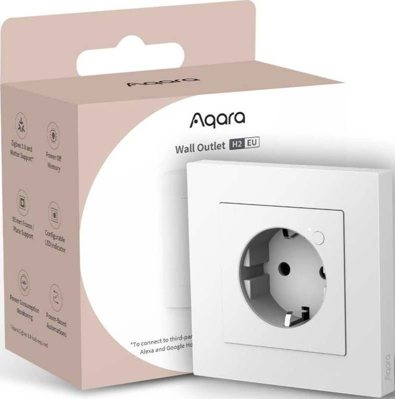 Sieninė įleidžiama rozetė Aqara Wall Outlet H2 EU (WP-P01D)