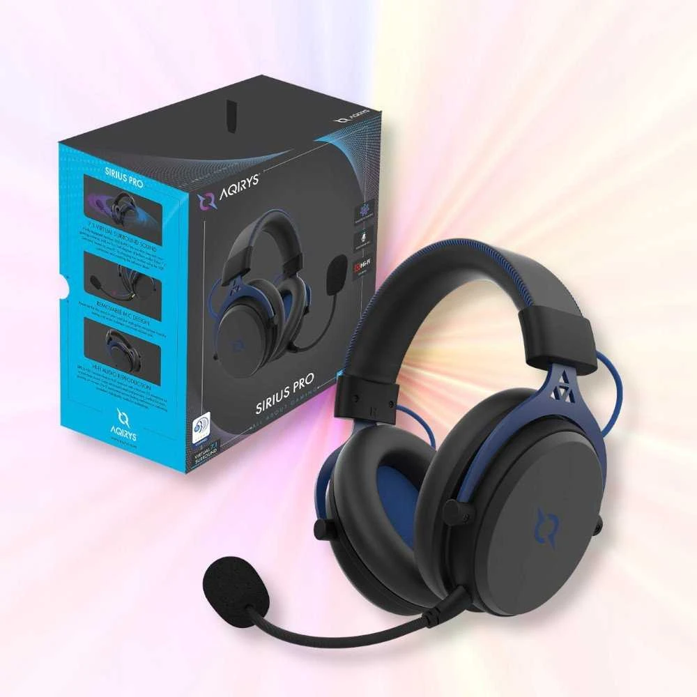 Ausinės AQIRYS Sirius Pro 7.1 juoda
