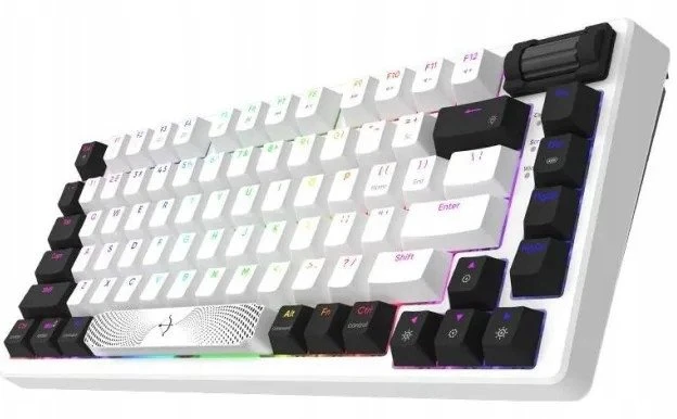 Rožinė Klaviatūra žaidimams AQIRYS Adara MINI HaiMu Linear Rožinė su laidu mechaninė su pašvietimu balta ir-juoda