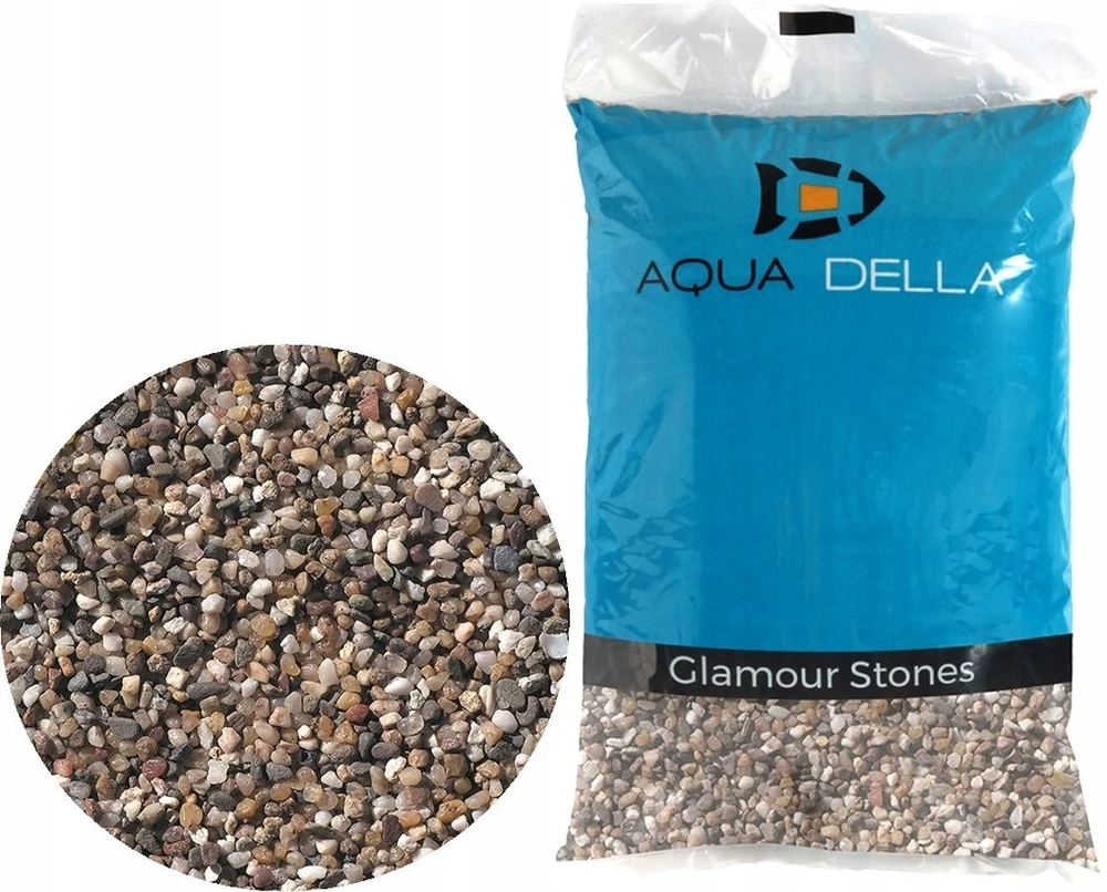 AQUA DELLA Gravel Dark Fine gravel, do akwarium, ciemny, drobny, 1-3 mm, 10 kg